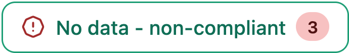 No data, non-compliant filter